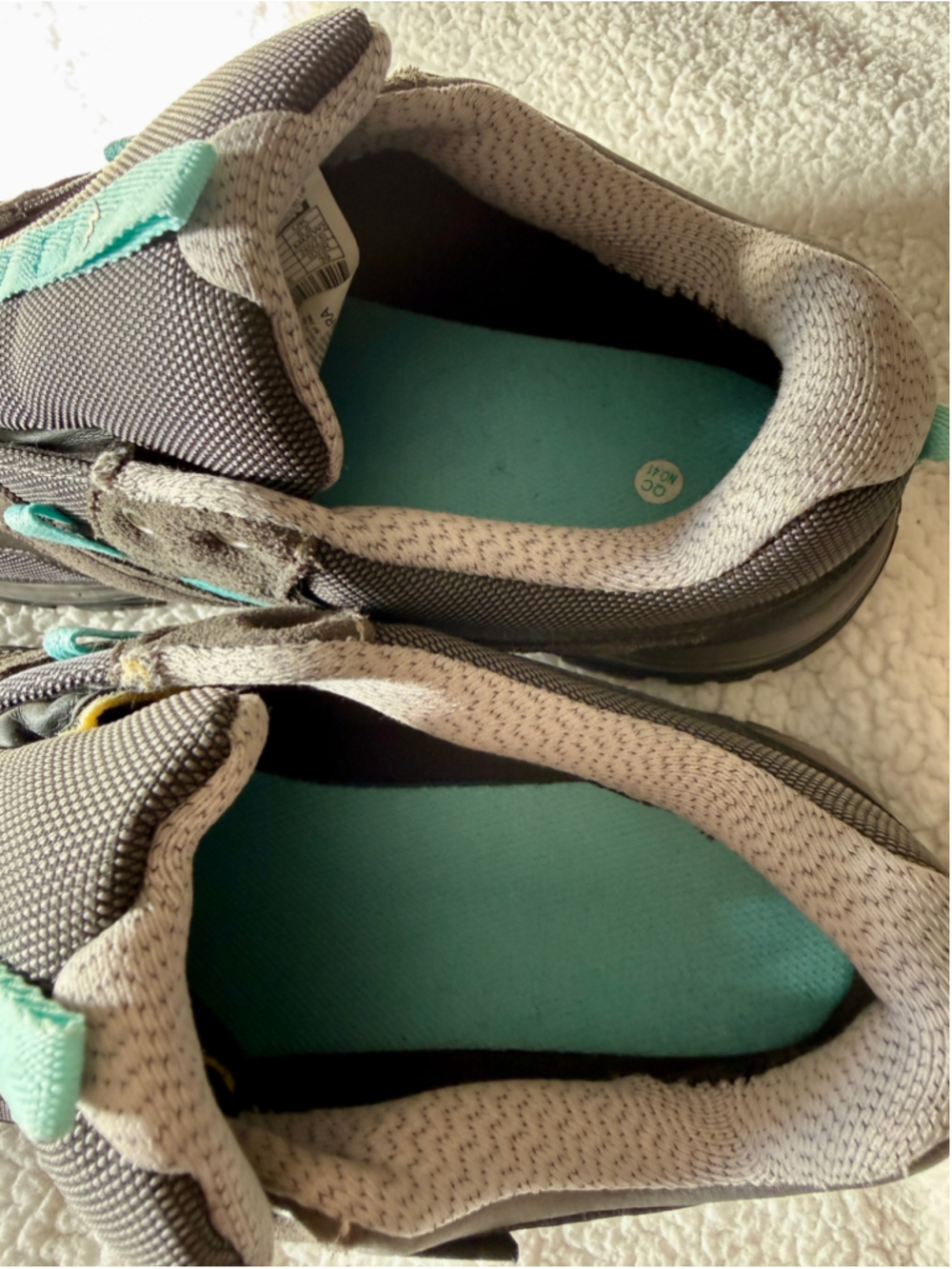 Women's Quechua Waterproof Athletic Shoes Grey Blue Size 8 - Picture 5 of 12